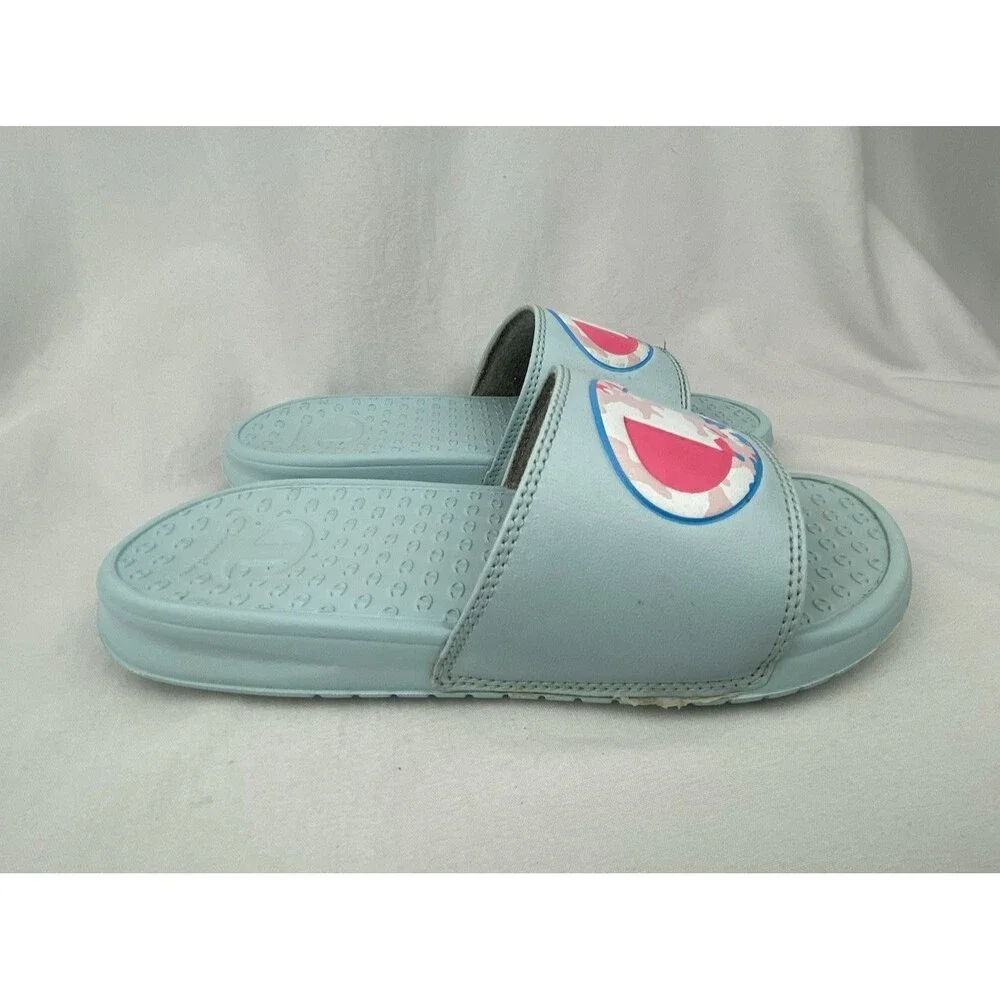 Champion Slides Size 2 Super Slide Camo Little Kids Girls‎ Blue Pink Sports Swim